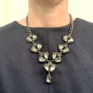 Gray glass necklace